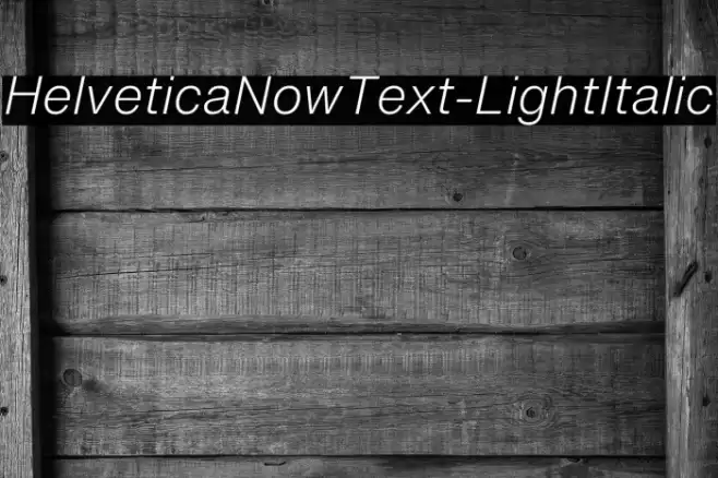 HelveticaNowText-LightItalic Fonte examples