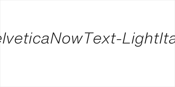 HelveticaNowText-LightItalic Logo
