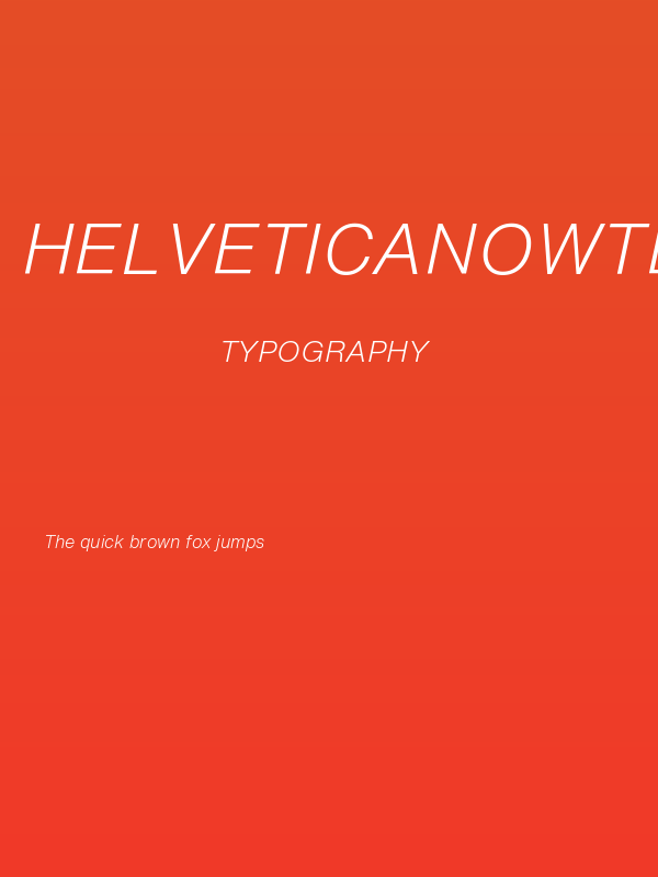 HelveticaNowText-LightItalic Poster