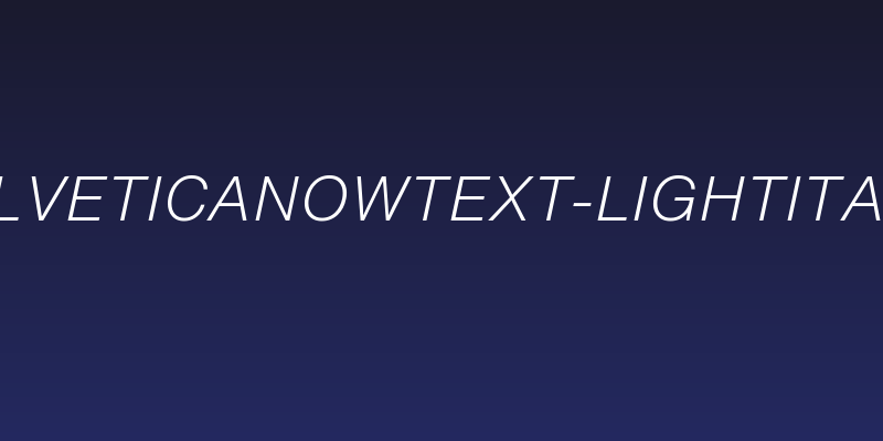 HelveticaNowText-LightItalic Social Header