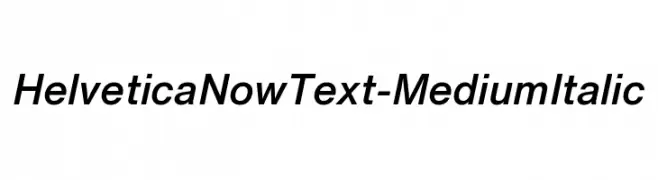 HelveticaNowText-MediumItalic  フリーフォントのダウンロード