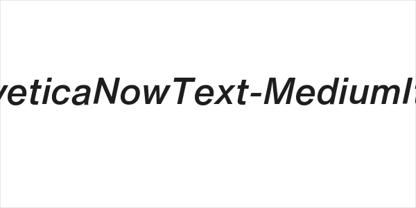 HelveticaNowText-MediumItalic Logo