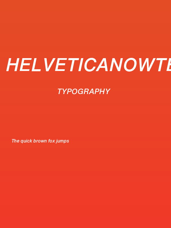 HelveticaNowText-MediumItalic Poster