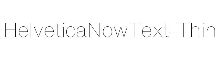 HelveticaNowText-Thin Шрифта