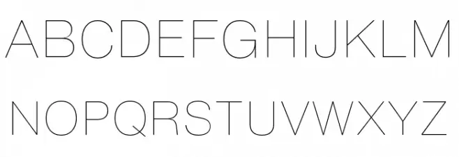 HelveticaNowText-Thin フォント 大文字