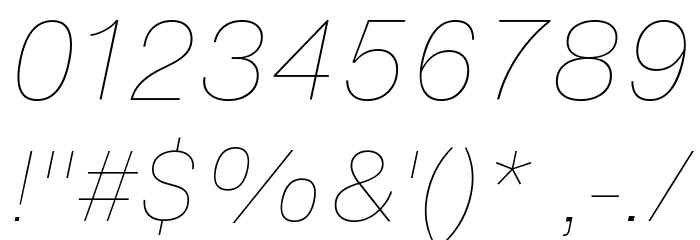 HelveticaNowText-ThinItalic Polices AUTRES CHARS