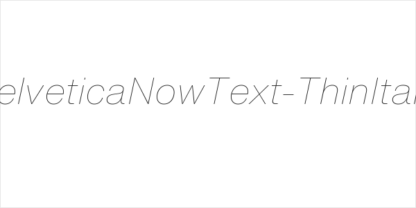 HelveticaNowText-ThinItalic Logo
