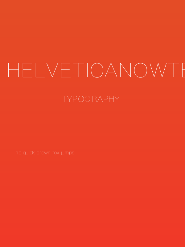 HelveticaNowText-Thin Poster