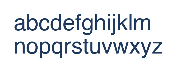 Helvetica Lowercase