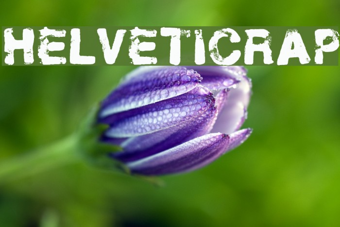 Helveticrap Fonte examples