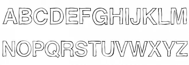 Helvetidoodle Outlines by Ed T Fonte MAIÚSCULAS