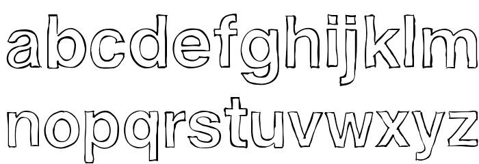 Helvetidoodle Outlines by Ed T Font LOWERCASE