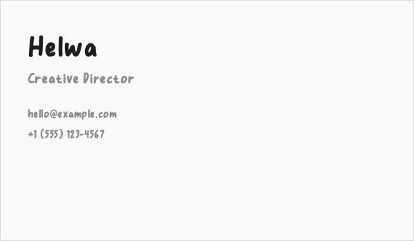 Helwa Business Card