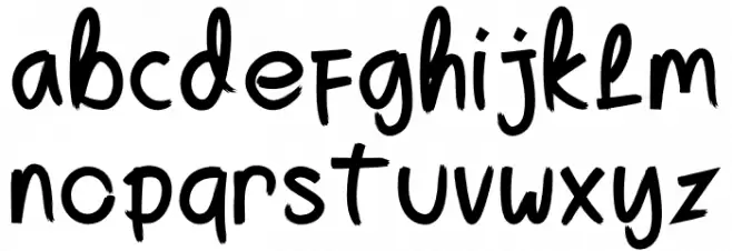 Helynovia Schriftart Kleinbuchstaben