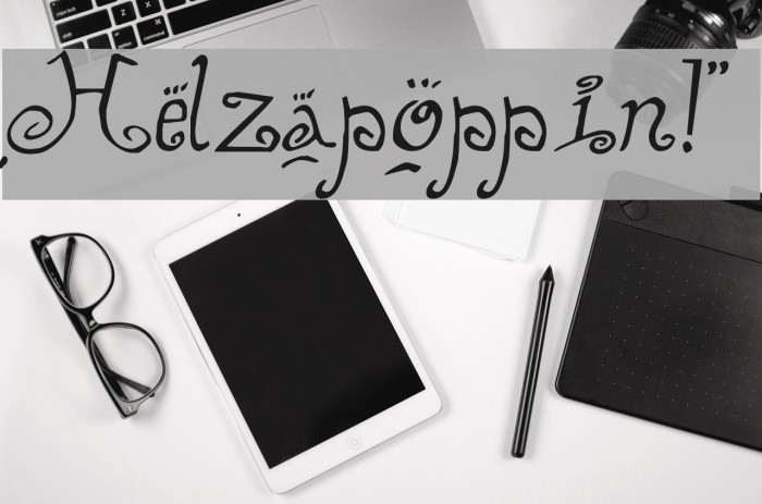 Helzapoppin!` Font examples