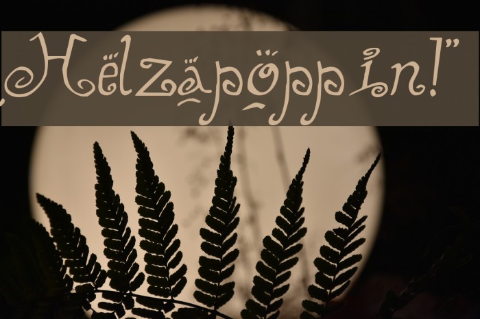 Helzapoppin!` Font examples