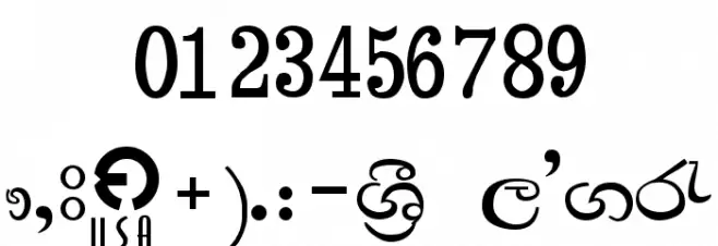 Hemawathy Regular Font OTHER CHARS