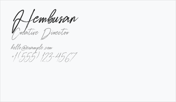 Hembusan Business Card