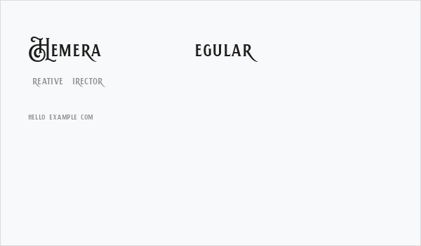 Hemera II DEMO Regular Business Card