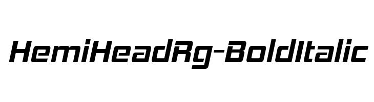 HemiHeadRg-BoldItalic Font