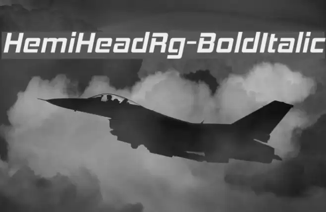 HemiHeadRg-BoldItalic Font examples