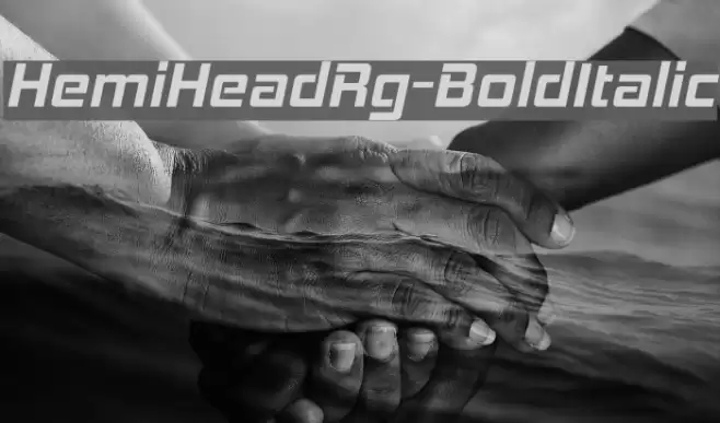 HemiHeadRg-BoldItalic Font examples