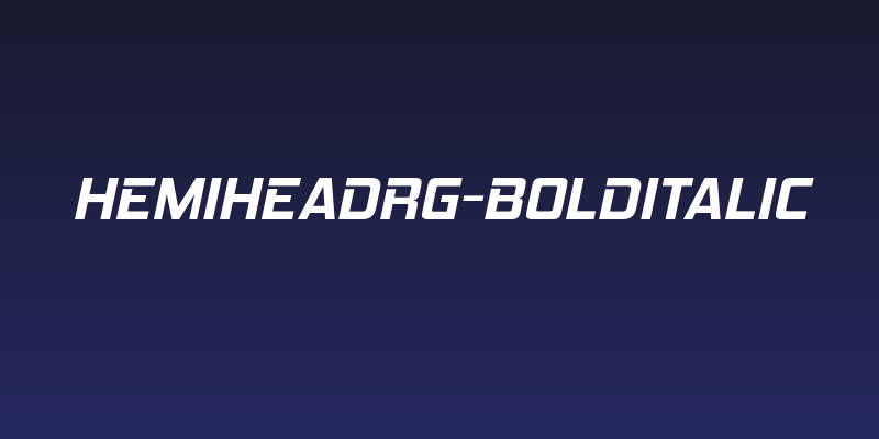HemiHeadRg-BoldItalic Social Header
