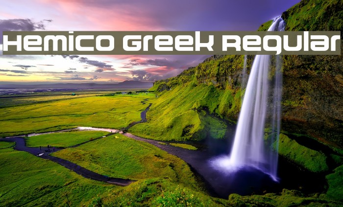 Hemico Greek Regular Font examples