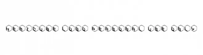Hemicube Logo PERSONAL USE ONLY  フリーフォントのダウンロード