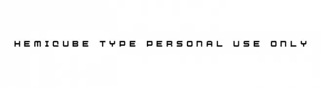 Hemicube Type PERSONAL USE ONLY  フリーフォントのダウンロード