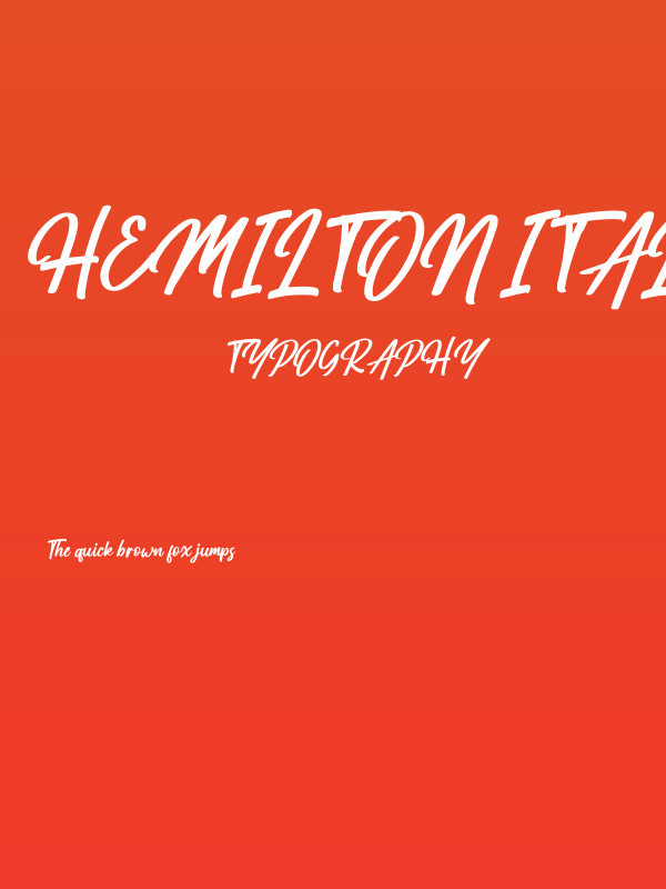 Hemilton Italic Poster