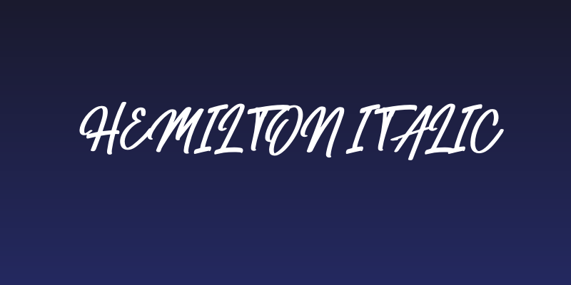 Hemilton Italic Social Header