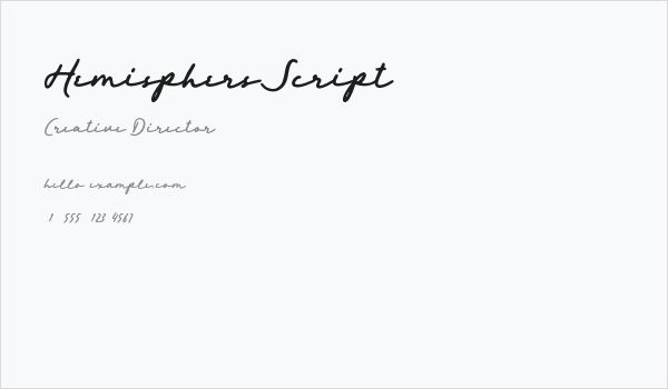 HemisphersScript Business Card