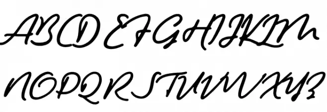 HemisphersScript Caratteri MAIUSCOLE