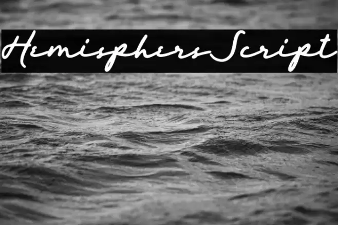 HemisphersScript Font examples