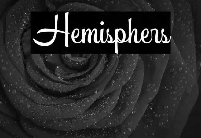 Hemisphers Font examples