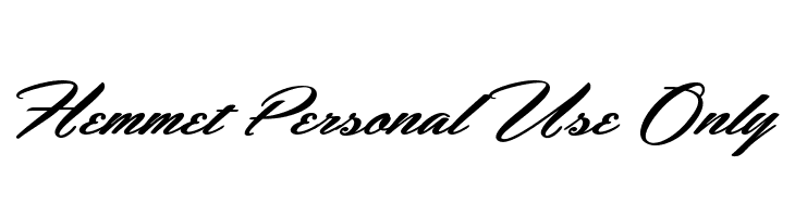 Hemmet Personal Use Only Font