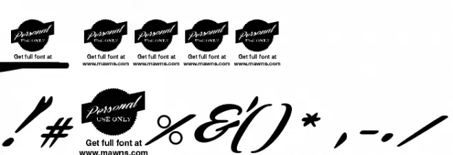 Hemmet Personal Use Only Font OTHER CHARS