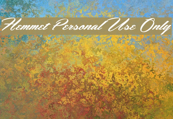 Hemmet Personal Use Only Font examples