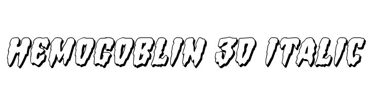 Hemogoblin 3D Italic  नि: शुल्क फ़ॉन्ट्स डाउनलोड