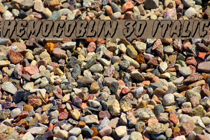 Hemogoblin 3D Italic Font examples