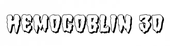 Hemogoblin 3D  नि: शुल्क फ़ॉन्ट्स डाउनलोड