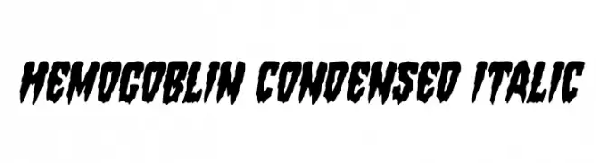 Hemogoblin Condensed Italic  les polices de caractères gratuit tlcharger