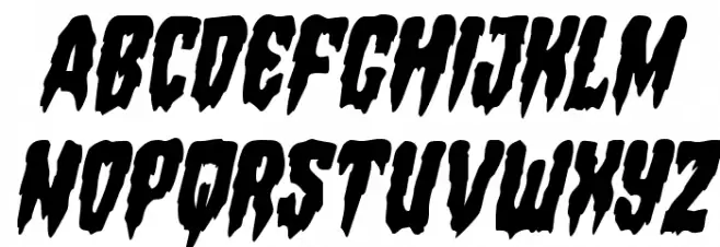 Hemogoblin Condensed Italic Schriftart Groß