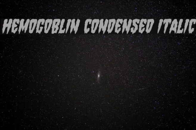 Hemogoblin Condensed Italic Example 3