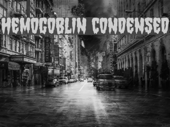 Hemogoblin Condensed Font examples