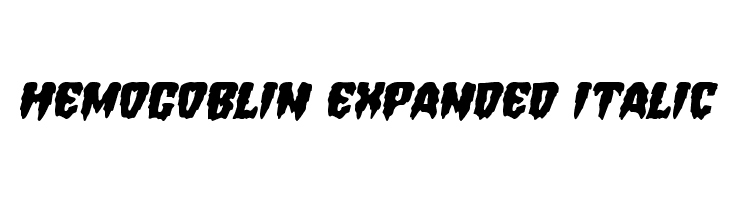 Hemogoblin Expanded Italic  フリーフォントのダウンロード