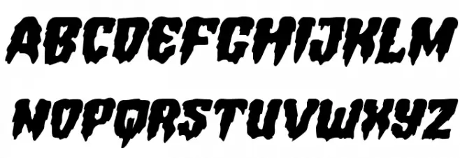 Hemogoblin Expanded Italic フォント 大文字