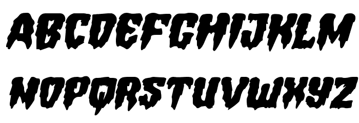 Hemogoblin Expanded Italic Font LOWERCASE