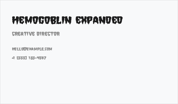 Hemogoblin Expanded Business Card
